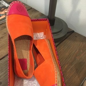 Tory Burch Orange Espadrilles